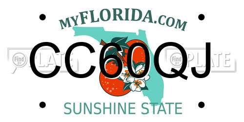 CC60QJ Florida License Plate