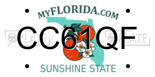 CC61QF Florida License Plate