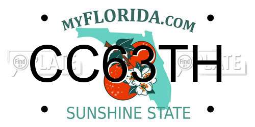 CC63TH Florida License Plate