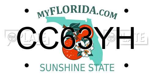CC63YH Florida License Plate