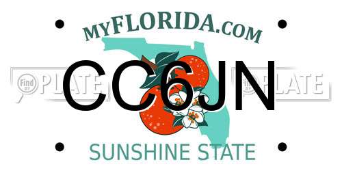 CC6JN Florida License Plate