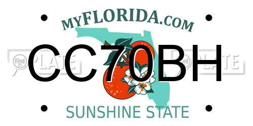 CC70BH Florida License Plate