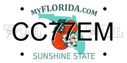 CC77EM Florida License Plate