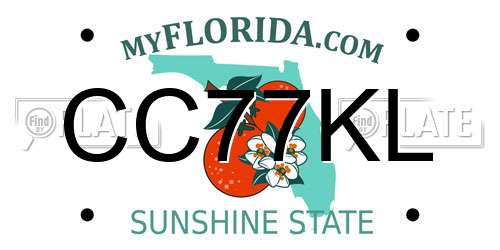 CC77KL Florida License Plate