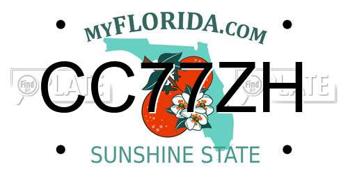 CC77ZH Florida License Plate