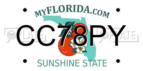 CC78PY Florida License Plate
