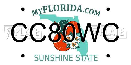 CC80WC Florida License Plate
