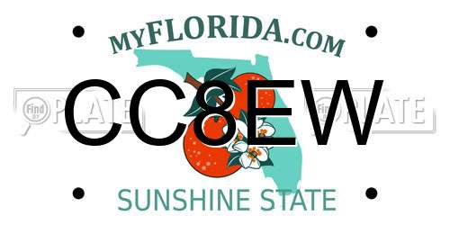 CC8EW Florida License Plate