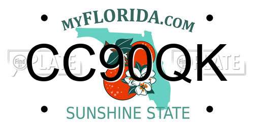 CC90QK Florida License Plate