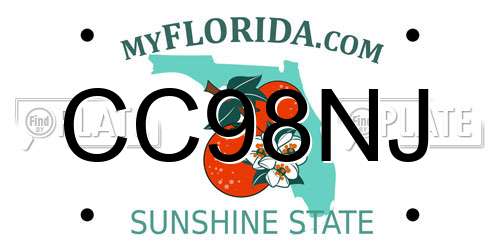 CC98NJ Florida License Plate