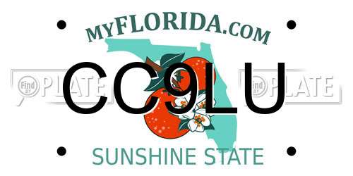 CC9LU Florida License Plate