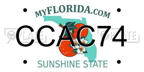 CCAC74 Florida License Plate