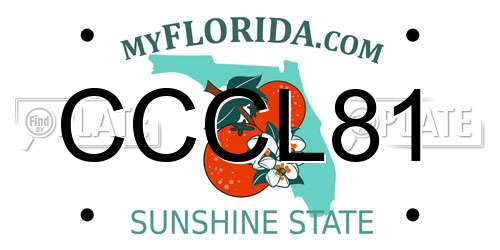 CCCL81 Florida License Plate