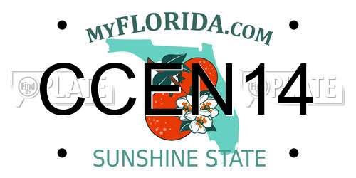 CCEN14 Florida License Plate