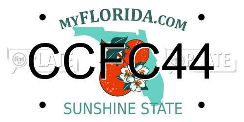 CCFC44 Florida License Plate