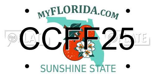CCFF25 Florida License Plate
