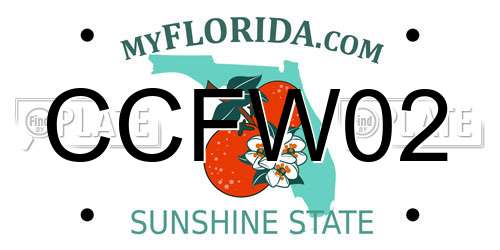 CCFW02 Florida License Plate
