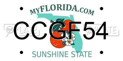 CCGF54 Florida License Plate