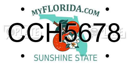CCH5678 Florida License Plate