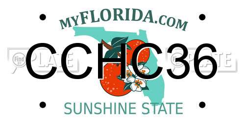 CCHC36 Florida License Plate