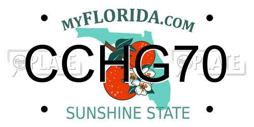 CCHG70 Florida License Plate