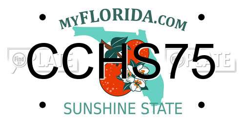 CCHS75 Florida License Plate