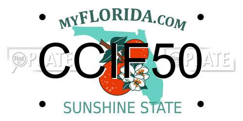 CCIF50 Florida License Plate