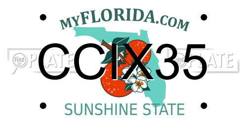 CCIX35 Florida License Plate
