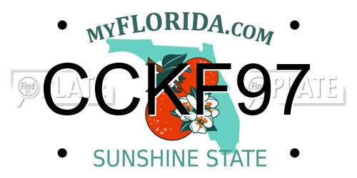 CCKF97 Florida License Plate