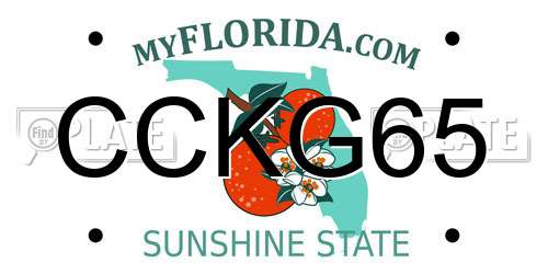 CCKG65 Florida License Plate