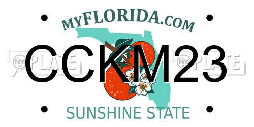 CCKM23 Florida License Plate