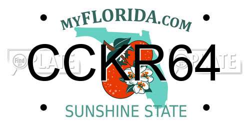 CCKR64 Florida License Plate