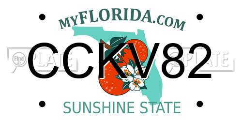 CCKV82 Florida License Plate