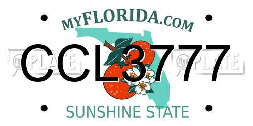 CCL3777 Florida License Plate