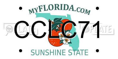 CCLC71 Florida License Plate