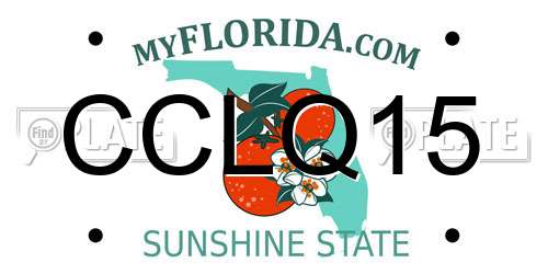 CCLQ15 Florida License Plate