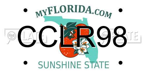 CCLR98 Florida License Plate