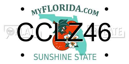 CCLZ46 Florida License Plate
