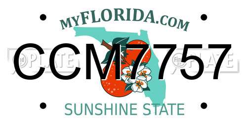 CCM7757 Florida License Plate