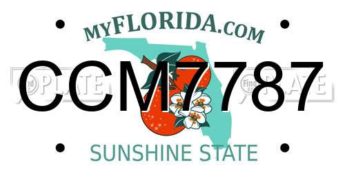 CCM7787 Florida License Plate