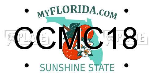 CCMC18 Florida License Plate