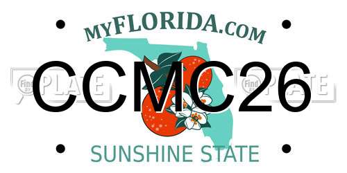 CCMC26 Florida License Plate