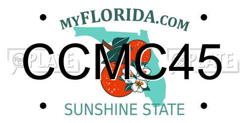 CCMC45 Florida License Plate
