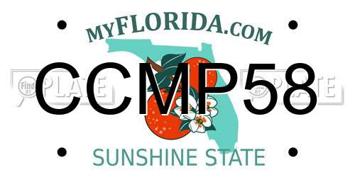 CCMP58 Florida License Plate