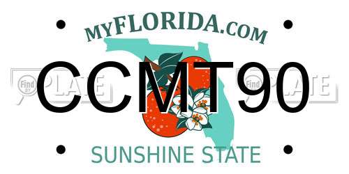 CCMT90 Florida License Plate