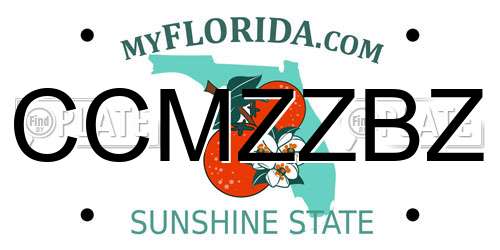 CCMZZBZ Florida License Plate