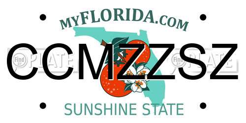 CCMZZSZ Florida License Plate