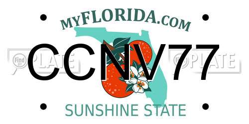 CCNV77 Florida License Plate