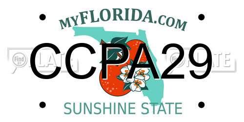 CCPA29 Florida License Plate