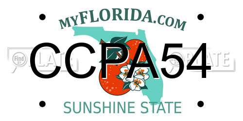 CCPA54 Florida License Plate